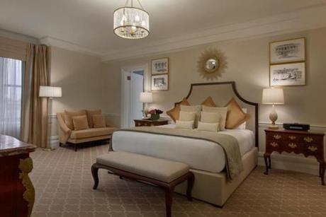 Presidential suite at the Fairmont Copley Plaza.
